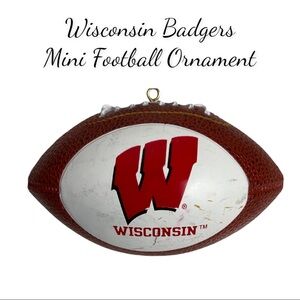 Wisconsin Badgers Mini Football Hanging Ornament